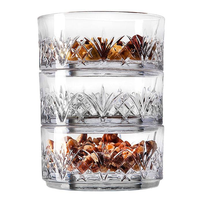godinger Dublin Crystal Stacking Nut Bowl Set of 3