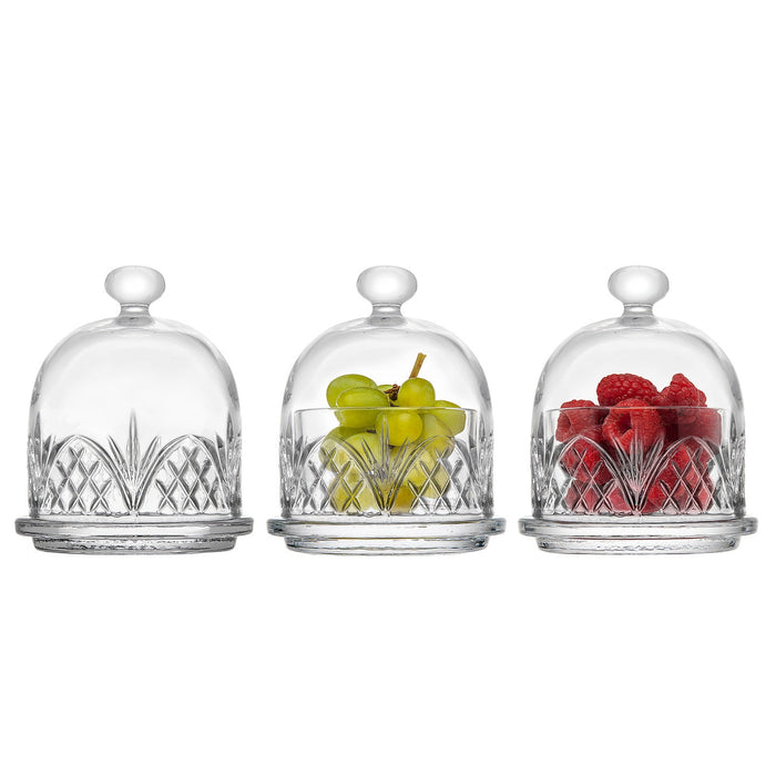 godinger Dublin Crystal Trio Butter Dome Set of 3