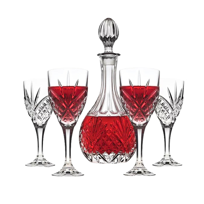godinger Dublin Crystal Wine Decanter 5 Piece Set