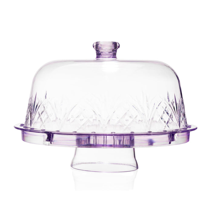godinger Dublin Lavender Acrylic 6 In 1 Cake Dome
