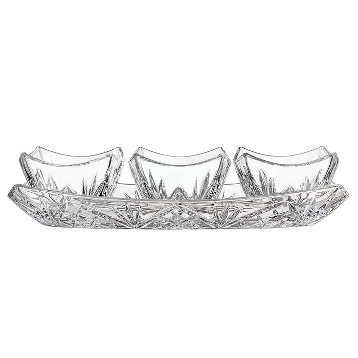 Godinger Dublin Square 4 Piece Appetizer Server