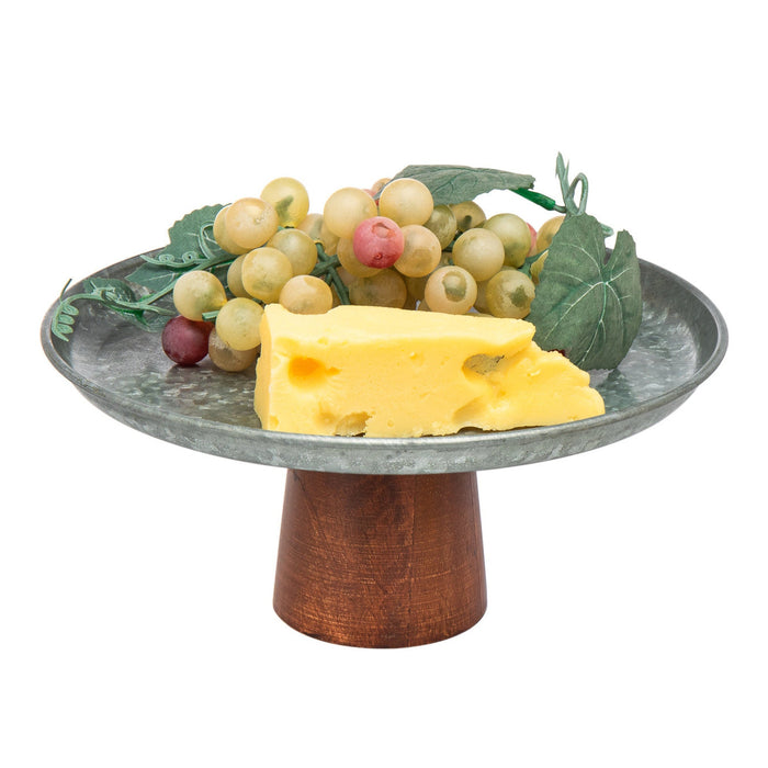 Godinger Farmstead Galvanized Footed Cake Stand