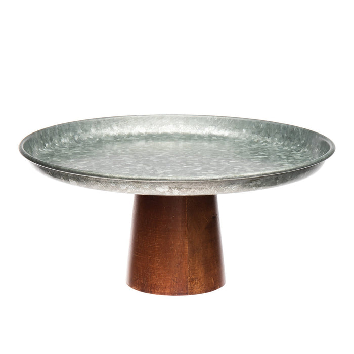 godinger Farmstead Galvanized Footed Cake Stand