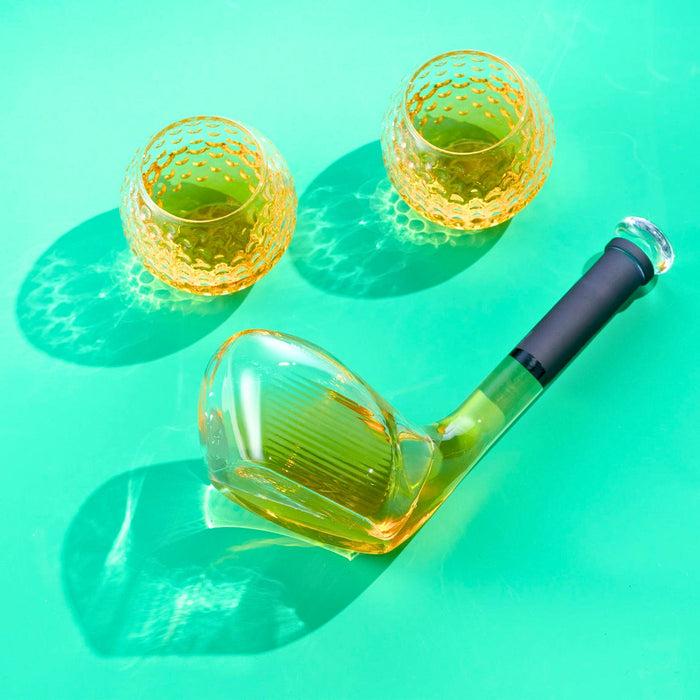 Godinger Golf 3 Piece Decanter Whiskey Set