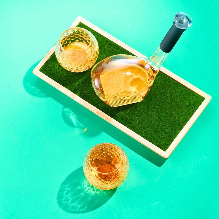 Godinger Golf 3 Piece Decanter Whiskey Set