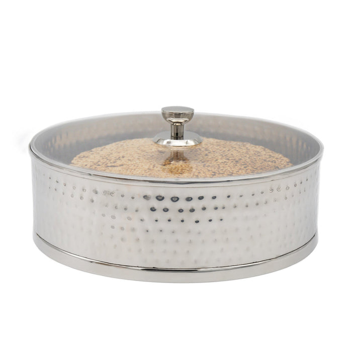 Godinger Hammered Stainless Matzah Storage
