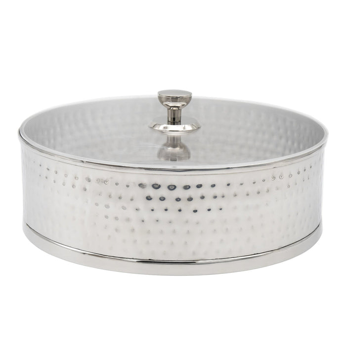 Godinger Hammered Stainless Matzah Storage