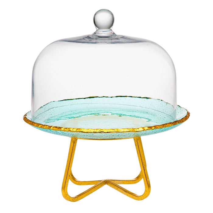 Godinger Harper Gold Edge Cake Dome