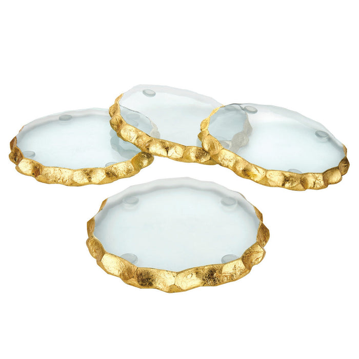 Godinger Harper Gold Edge Coaster Set