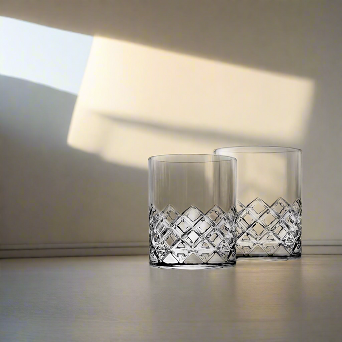 Godinger Hatch Double Old Fashion Set Of 4