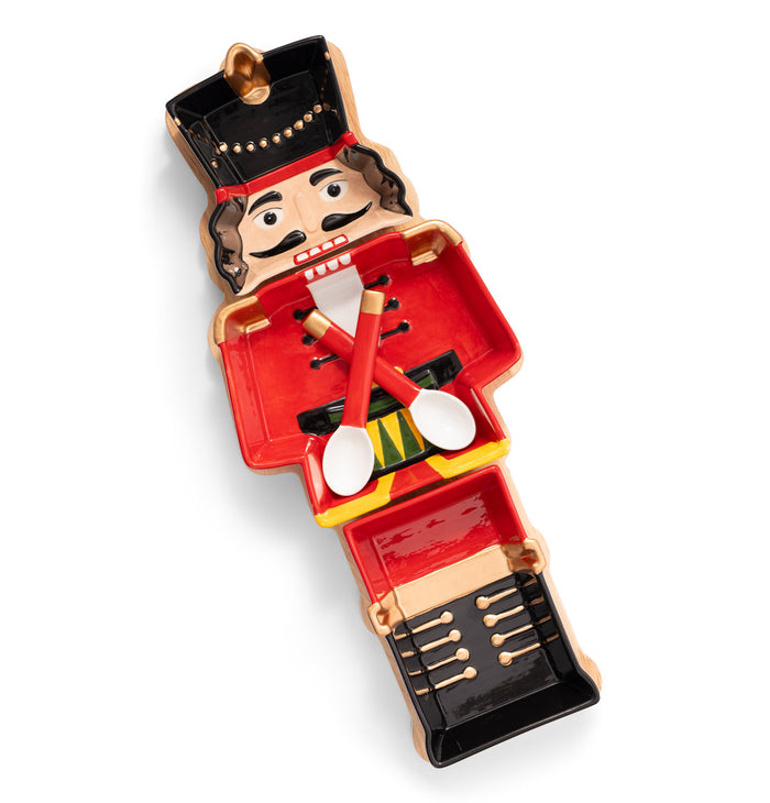 godinger Holiday Nutcracker Appetizer Server