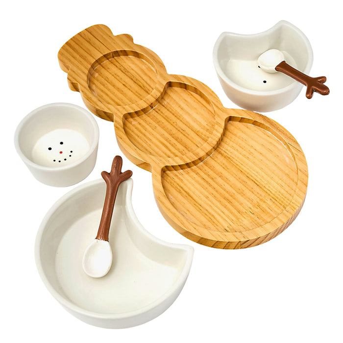 Godinger Holiday Snowman Appetizer Server