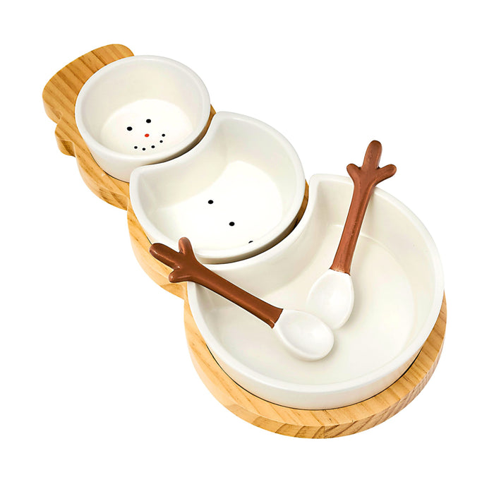 Godinger Holiday Snowman Appetizer Server