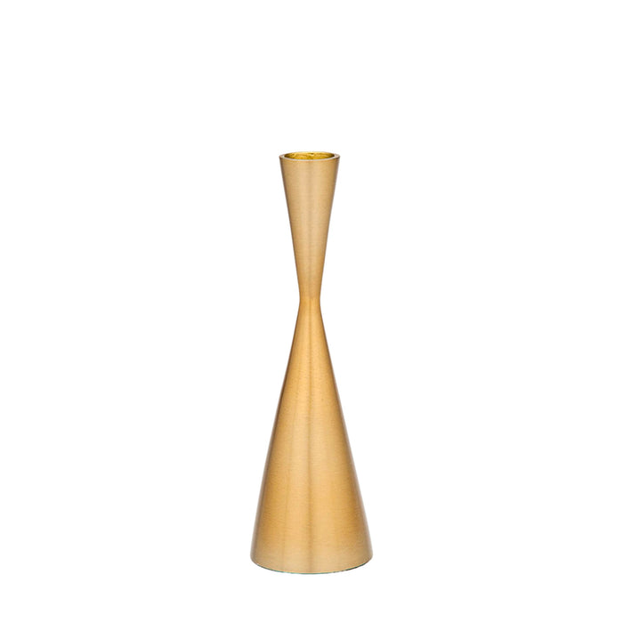 godinger Hourglass Gold Tapered Candlestick