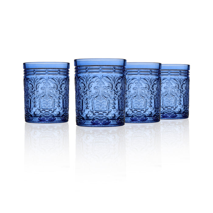 godinger Jax Blue Double Old Fashion Set of 4