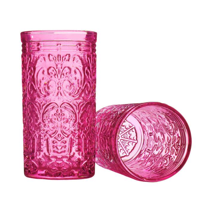 Godinger Jax Hot Pink Highball Set Of 4