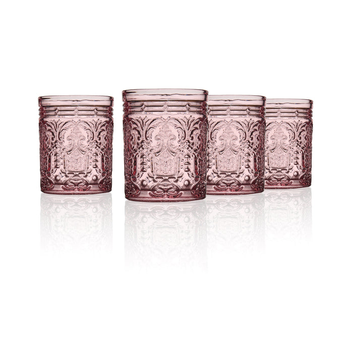 godinger Jax Pink Double Old Fashion Set of 4