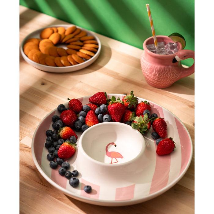 Godinger Jill Zarin Flamingo Chip & Dip