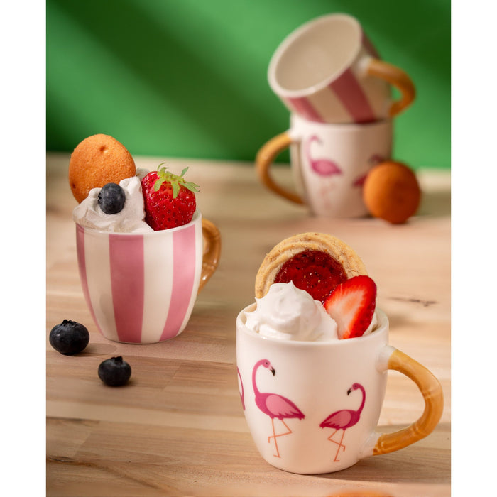 Godinger Jill Zarin Flamingo Espresso Mug Set Of 4