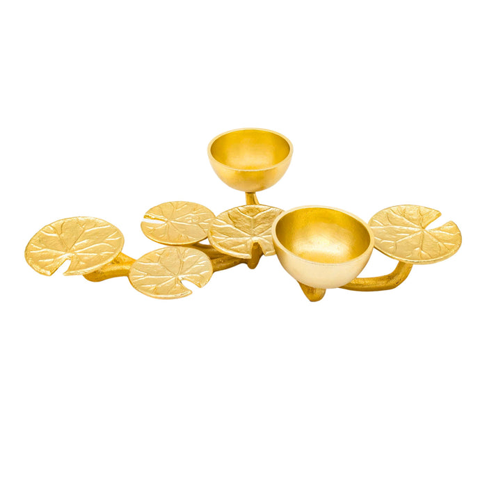 Godinger Lily Pad Centerpiece Serving Bowl Stand