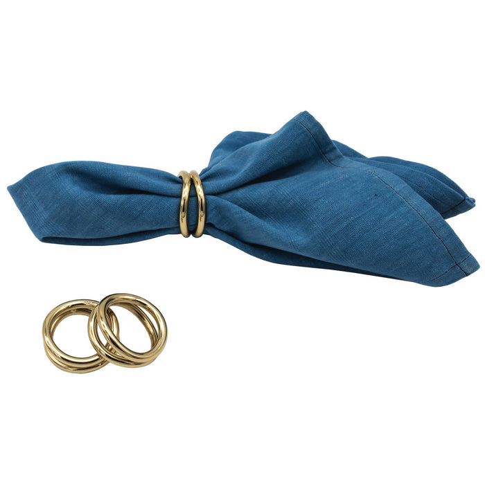 Godinger Loop Gold Napkin Ring Set
