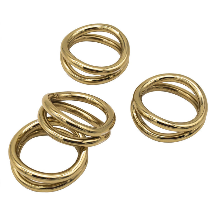 godinger Loop Gold Napkin Ring Set