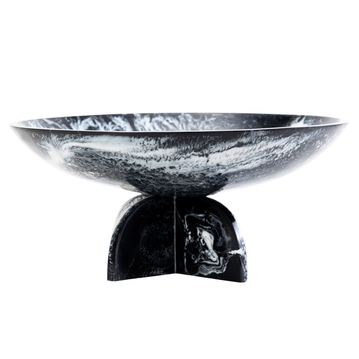 Godinger Lucente Black & White Resin Fruit Bowl