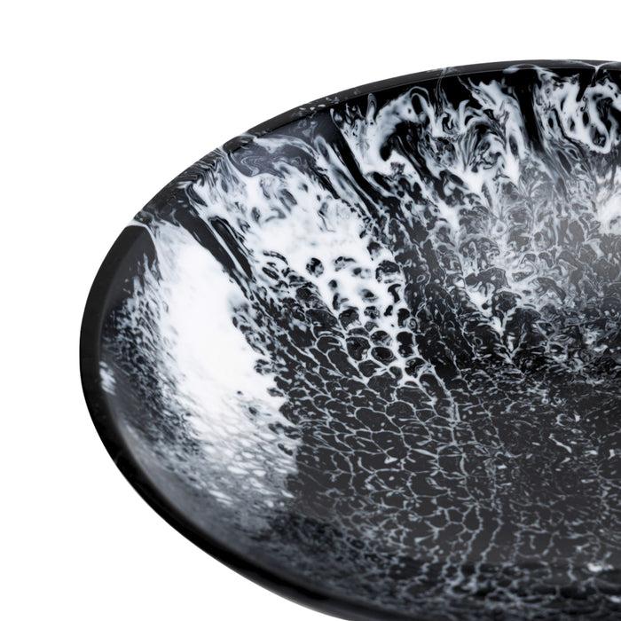 Godinger Lucente Black & White Resin Fruit Bowl