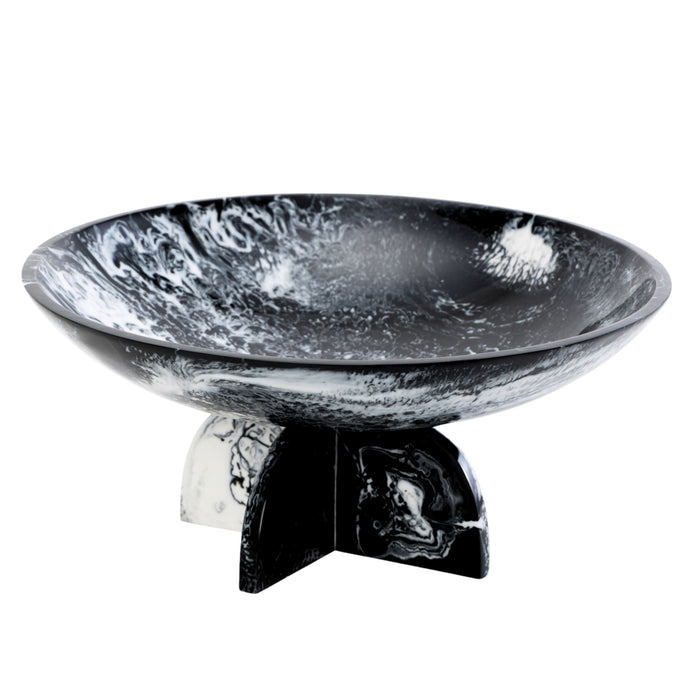 godinger Lucente Black & White Resin Fruit Bowl