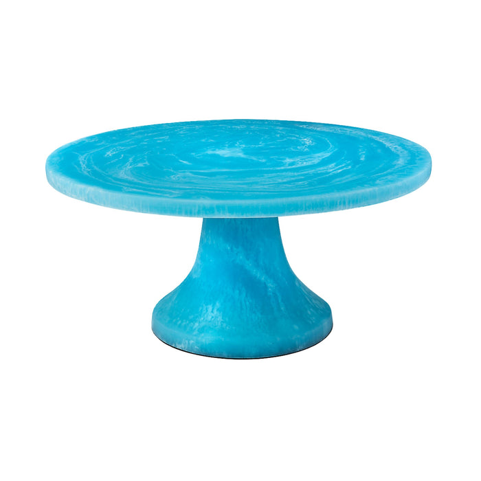 Godinger Lucente Resin Matte Blue Cake Stand