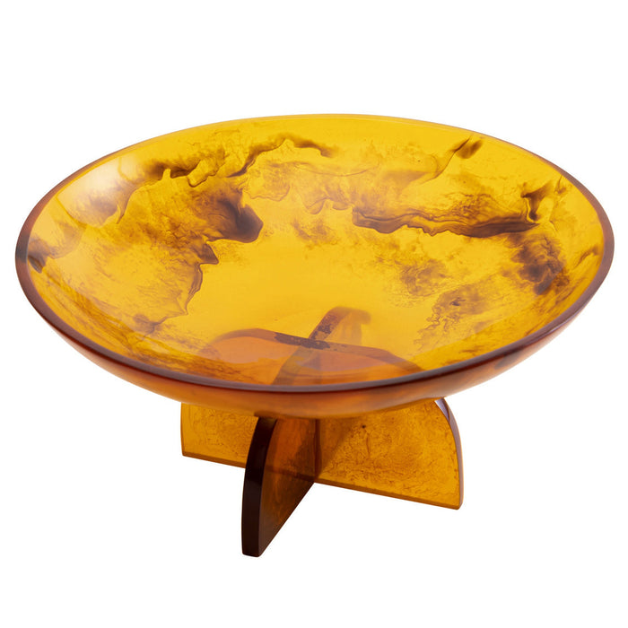 Godinger Lucente Tortoise Shell Resin Fruit Bowl