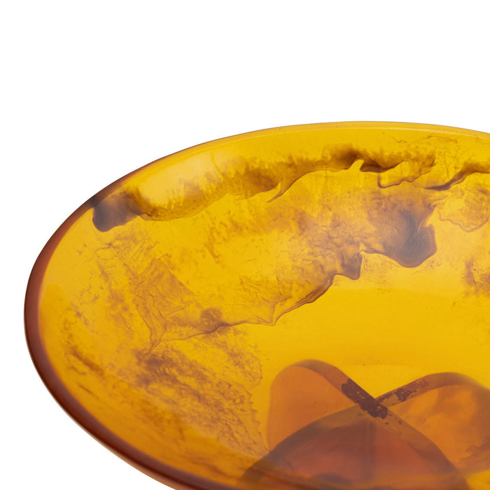 Godinger Lucente Tortoise Shell Resin Fruit Bowl