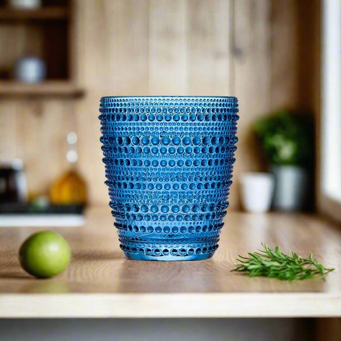 Godinger Lumina Blue Double Old Fashion Set Of 4