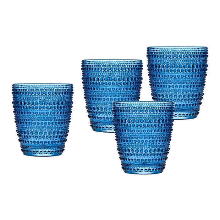 godinger Lumina Blue Double Old Fashion Set of 4