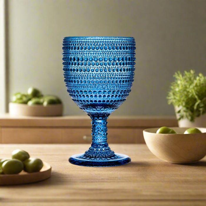 Godinger Lumina Blue Goblet Set Of 4