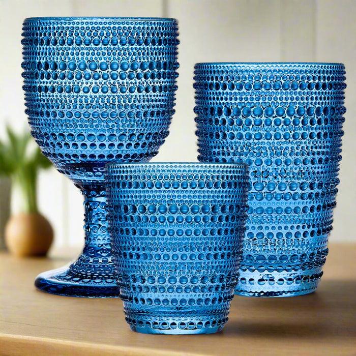Godinger Lumina Blue Goblet Set Of 4