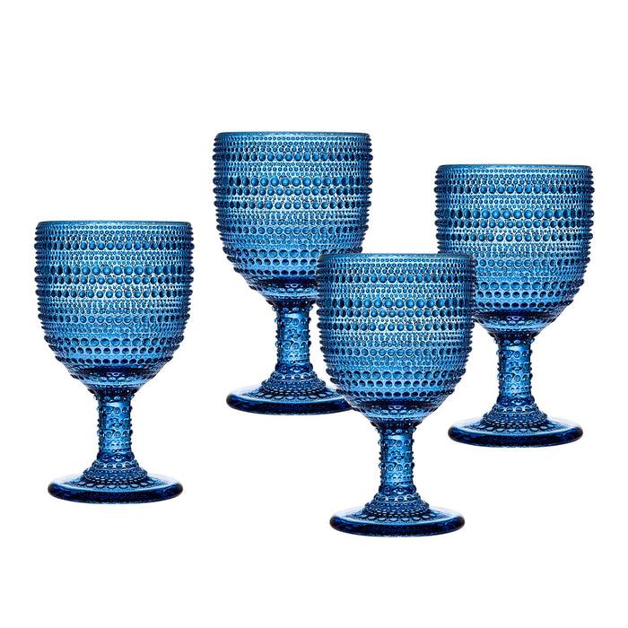 godinger Lumina Blue Goblet Set of 4