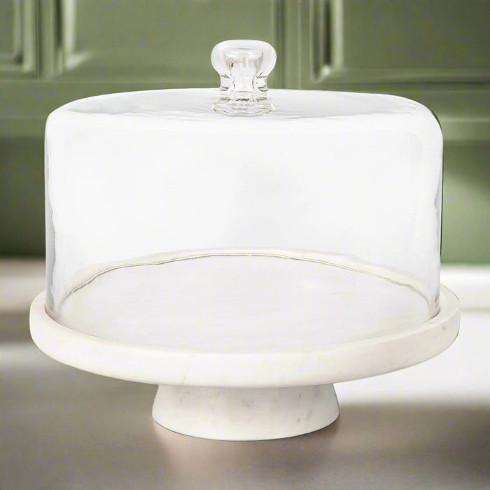 Godinger Marble Footed Cake Stand With Dome