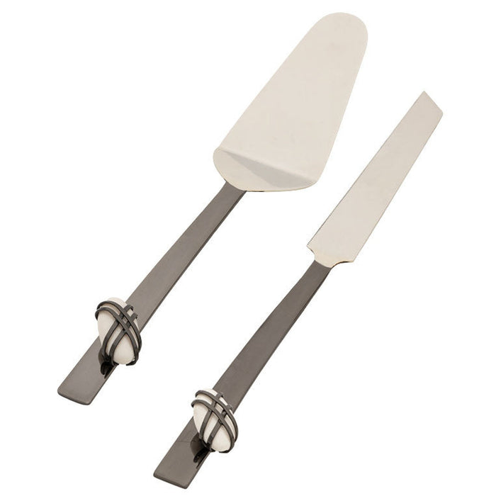 godinger Midnight Pebble Cake Server Set