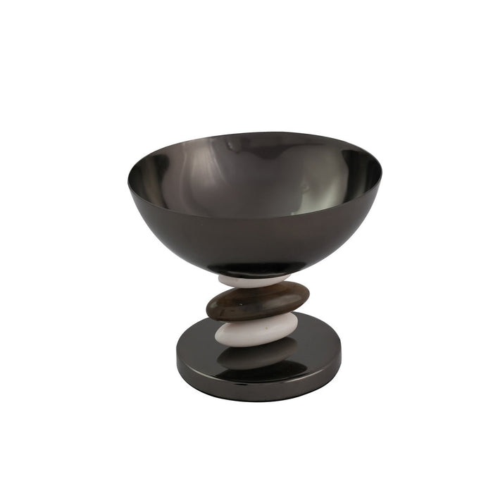 Godinger Midnight Pebble Footed Nut Bowl