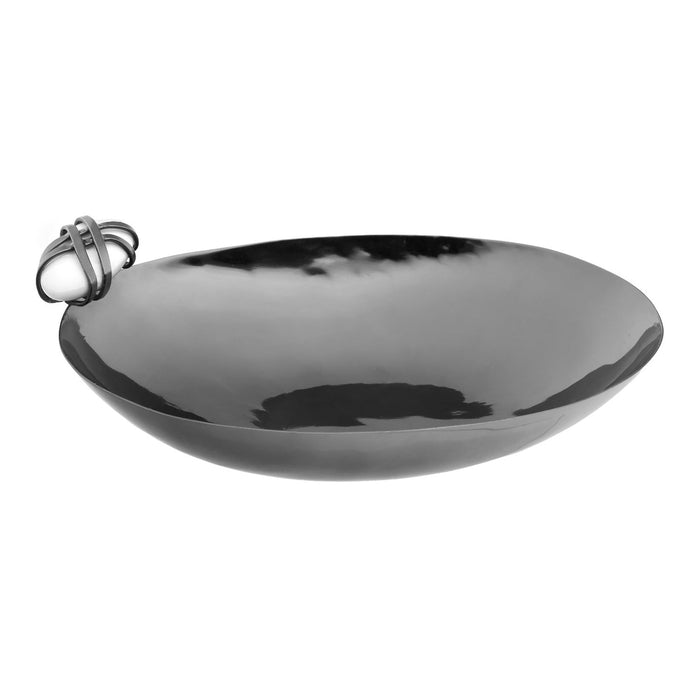 godinger Midnight Pebble Oval Nut Bowl