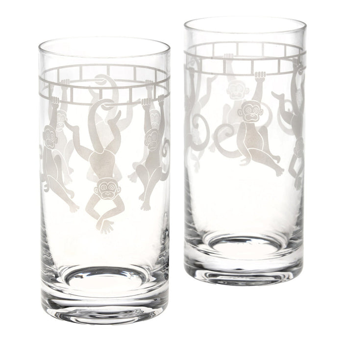 godinger Monkey Highball Set of 2