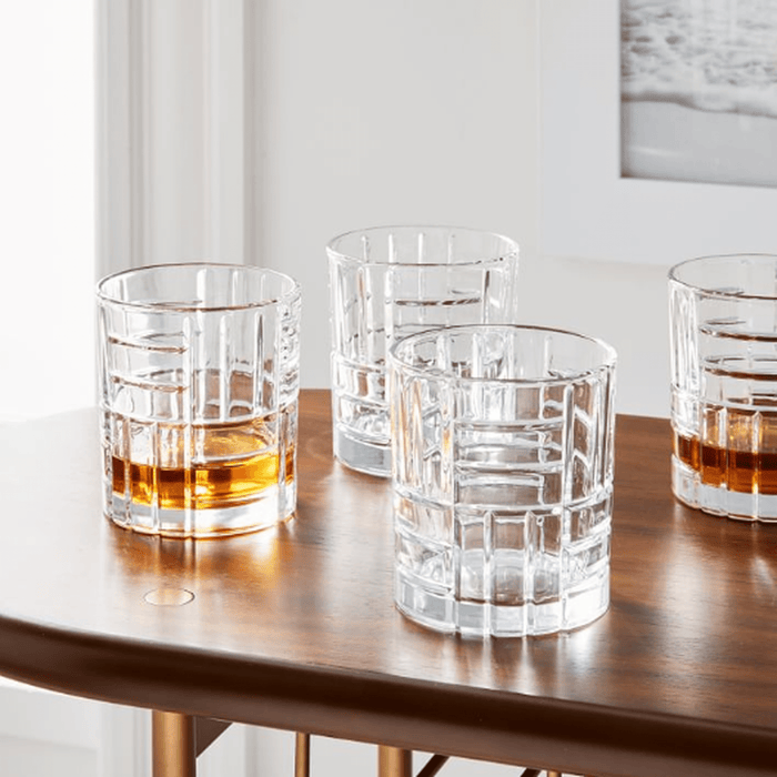 Godinger Mosaic Double Old Fashion Glass Set Of 4