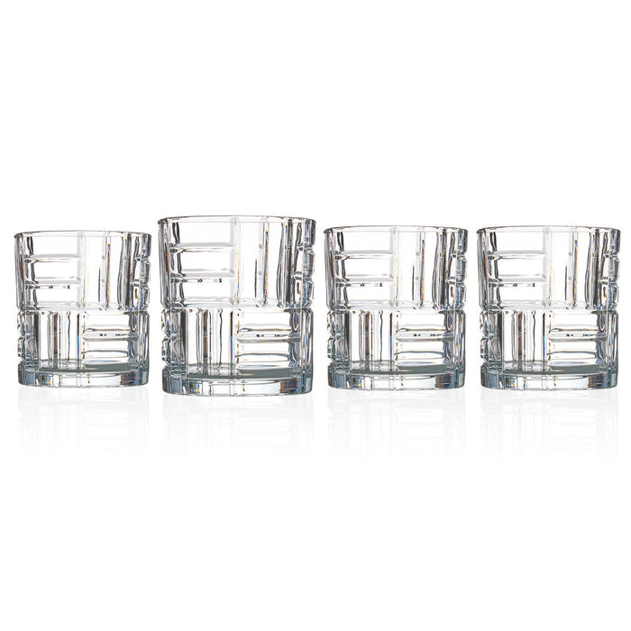 Godinger Mosaic Double Old Fashion Glass Set Of 4