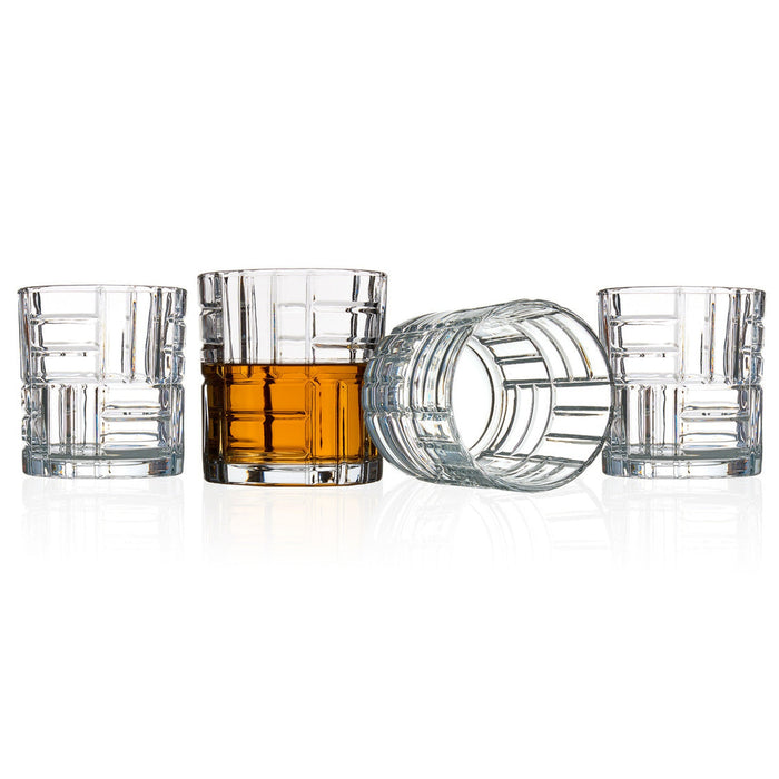 godinger Mosaic Double Old Fashion Glass Set of 4