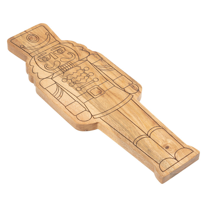 Godinger Nutcracker Wood Cheese Board