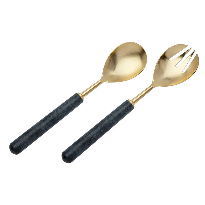 godinger Onyx Marble Salad Server Set