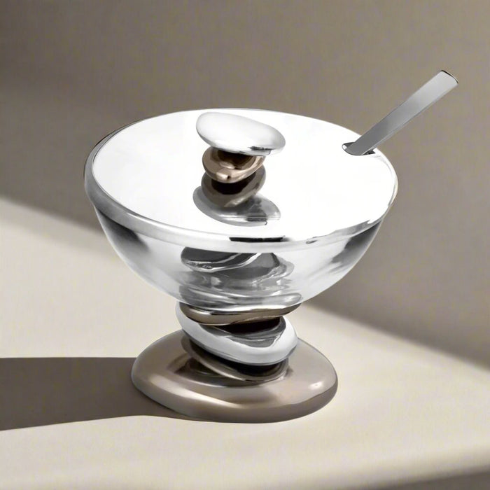 Godinger Pebble Gunmetal Jam Jar