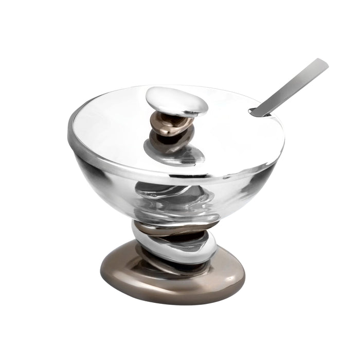 Godinger Pebble Gunmetal Jam Jar