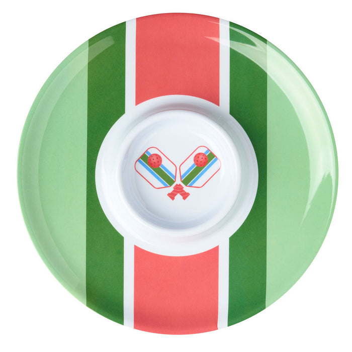 Godinger Pickle Ball Striped Melamine Chip-n-Dip